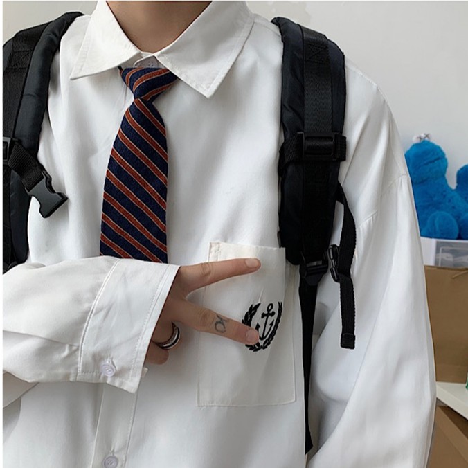 Áo sơ mi tay dài dáng rộng thời trang unisex simple bigsize thời trang phong cách Hàn Quốc