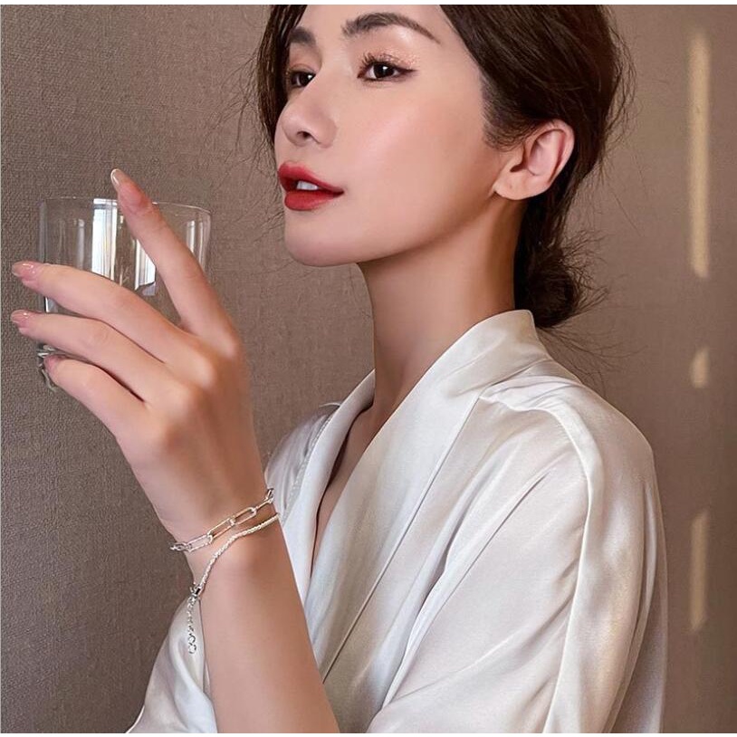 Vòng Tay Bạc Trơn Thời Trang Cho Nữ bingo