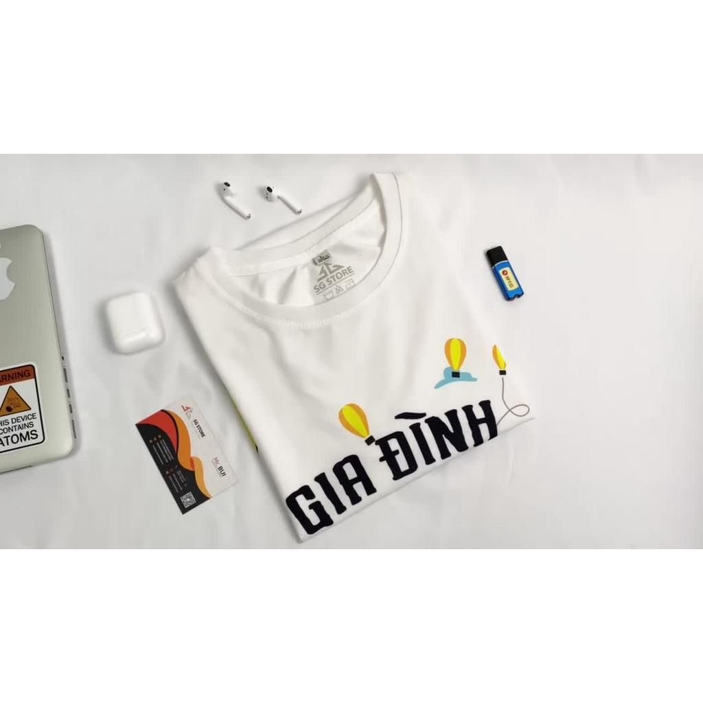 Áo thun gia đình là số 1 đồng phục áo đôi 3/4/5 người thun cotton mềm mịn màu trắng GD338T | BigBuy360 - bigbuy360.vn