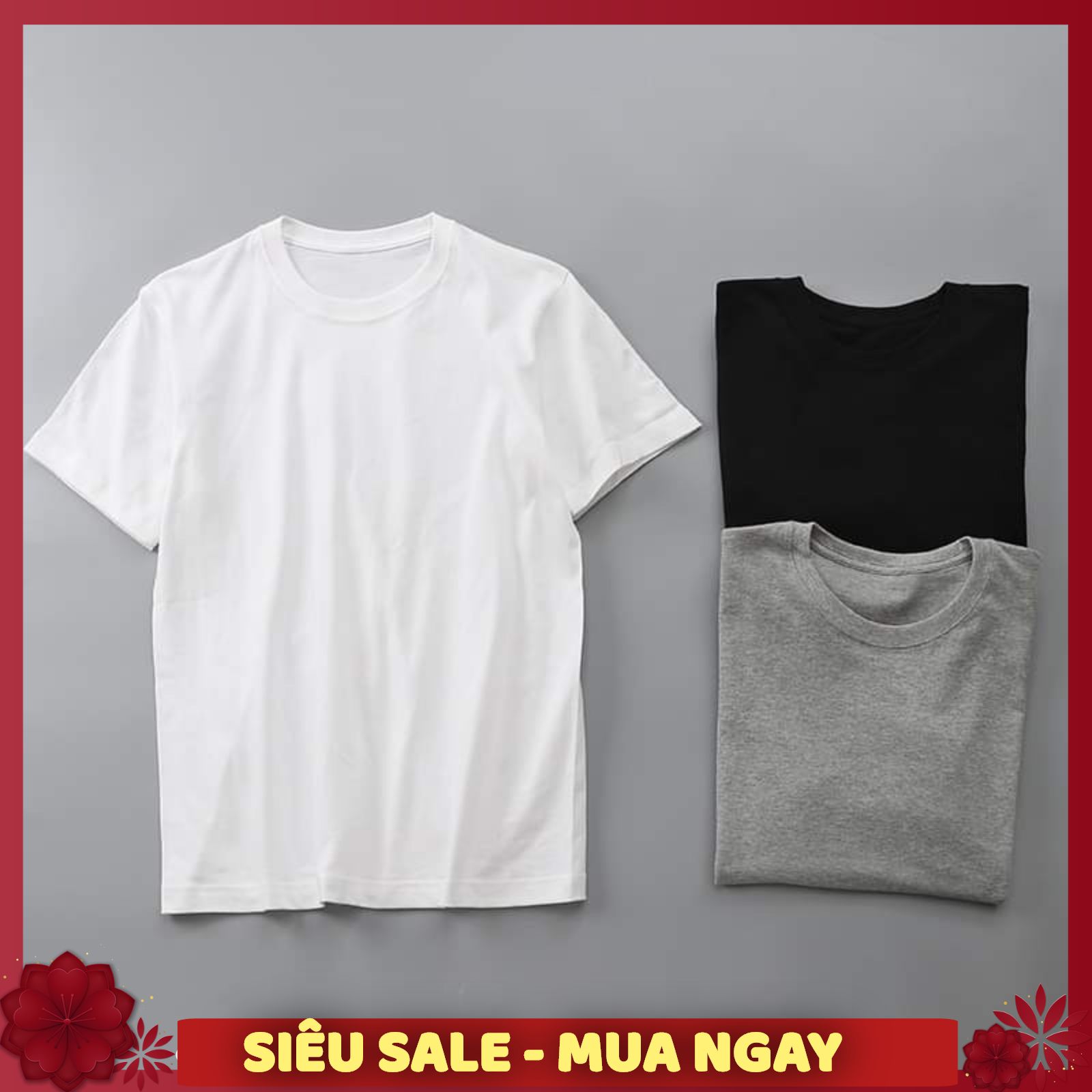 Áo thun trơn nam form rộng phong cách hàn quốc vải poly cotton mịn XƯỞNG SỈ ( Nhiều Màu)