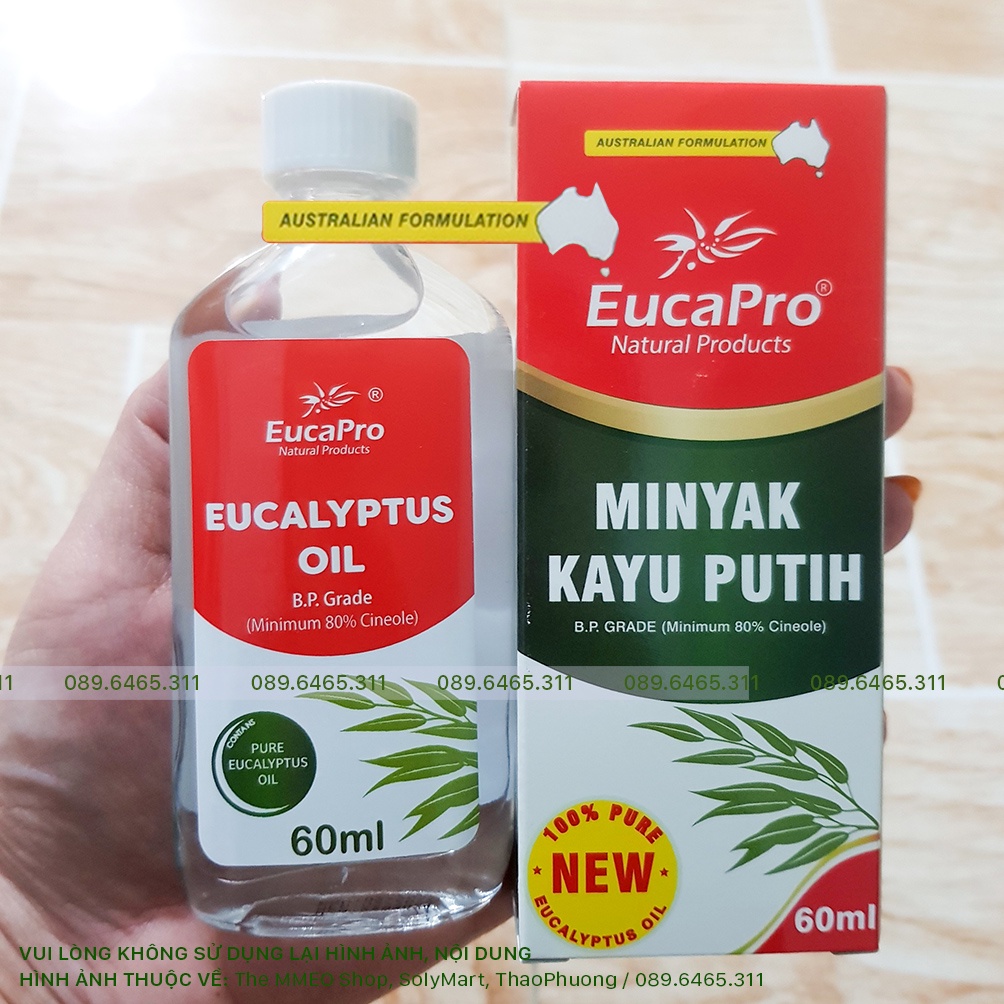 Dầu Khuynh Diệp Euky Bear / Eucapro / Kangaroo / Bosito's Sản Xuất Tại Úc 60 ml, Date New