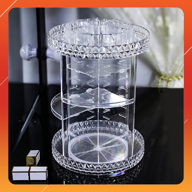 Kệ đựng mỹ phẩm xoay 360 độ