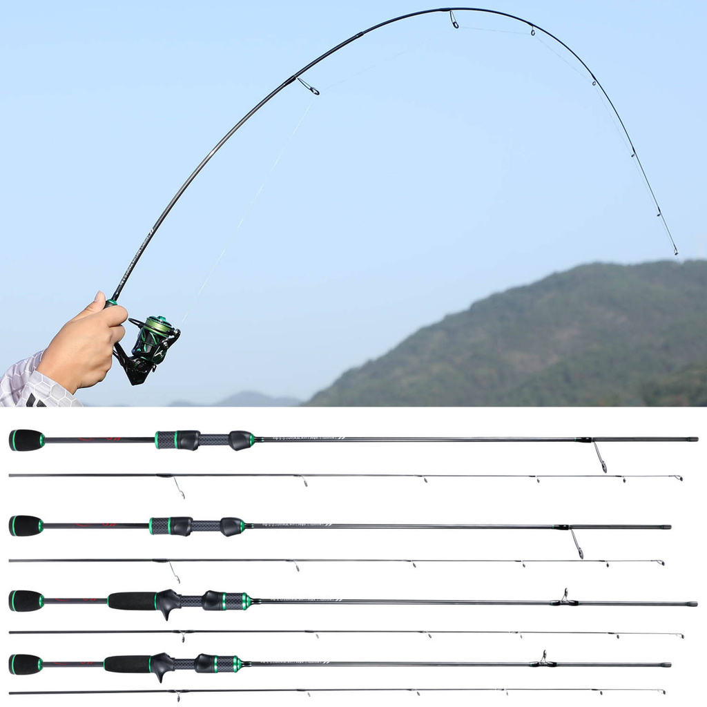 Sougayilang Spinning Fishing Rod Chậm Cắt Chuyển Rod 1.68M 1.8M 2.1M 2 Phần Siêu Mềm Cần Câu Cá Cho Pond Sông Suối-168