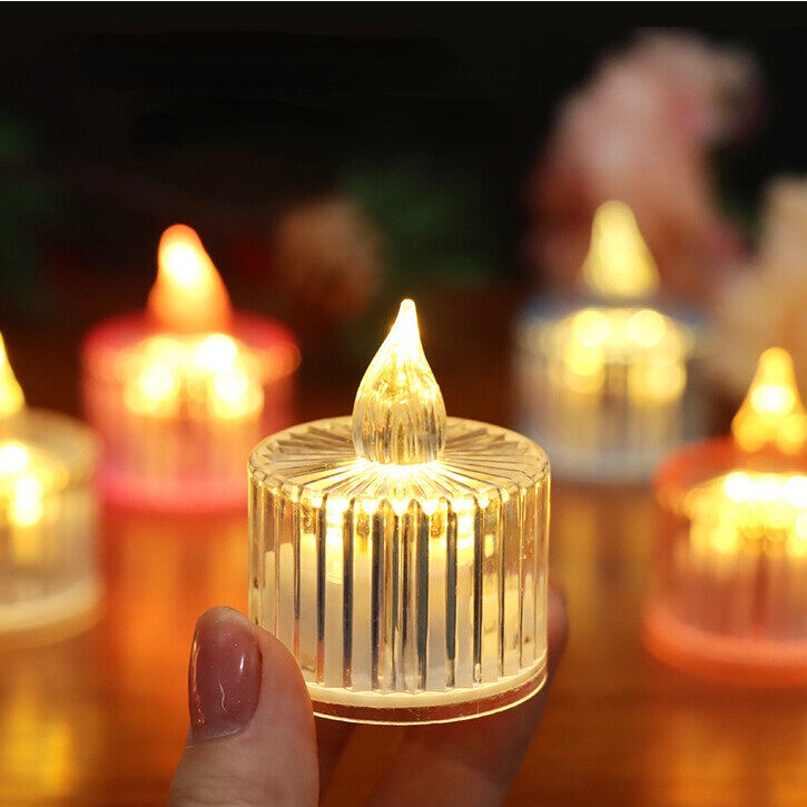 Đèn LED Hình Cây Nến Hoa Hồng Bằng Acrylic AG13 Dùng Trang Trí Nhà Cửa