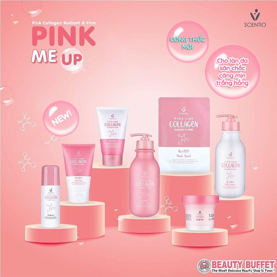 [Cleanser] Sữa rửa mặt cho da dầu mụn kiểm soát nhờn Beauty Buffet Scentio Pink Collagen 100ml