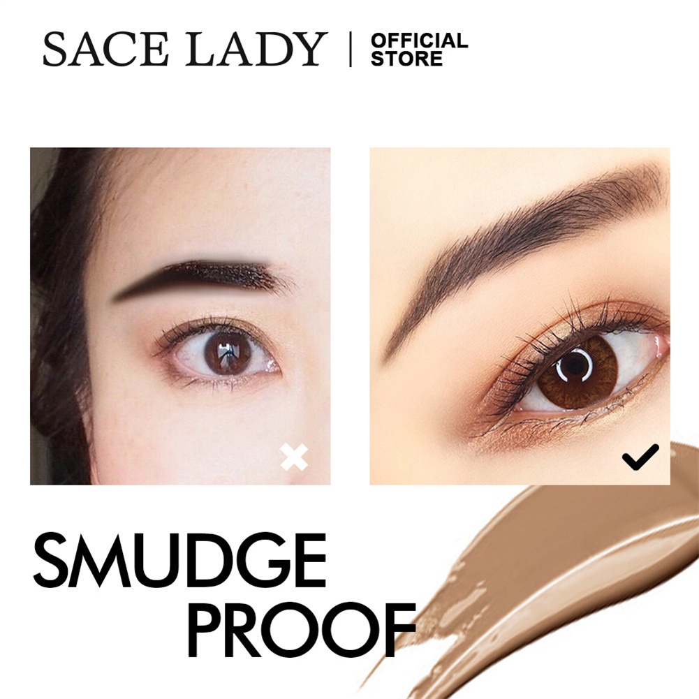 SACE LADY Kem kẻ mày không thấm nước Bộ trang điểm dài không phai, lông mày Bionic tự nhiên