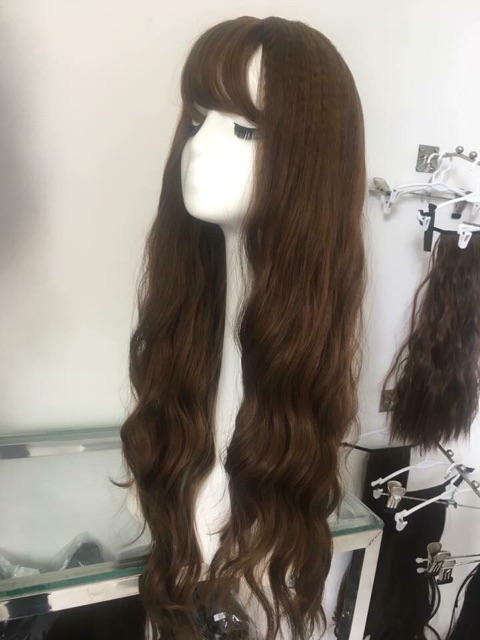 Tóc nguyên đầu❤️feeeship 50k❤️tóc xù sóng cao cấp- tặng lưới chùm tóc