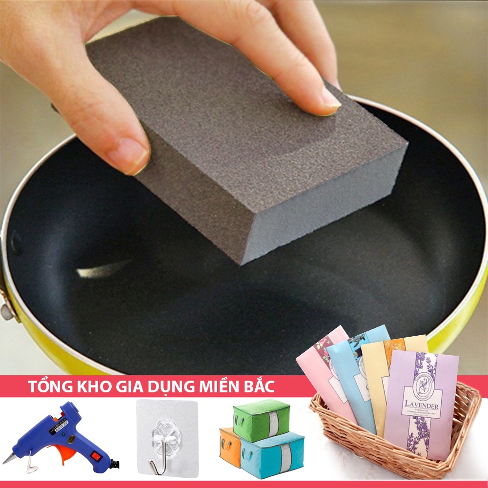 [Tổng Kho Sỉ] Miếng Cọ Xoong Nồi Chảo - Đồ Inox - Cọ Chà Bồn Sứ Không Xước - Loại 1 MÀU CÁT NÂU Chất Lượng Cao