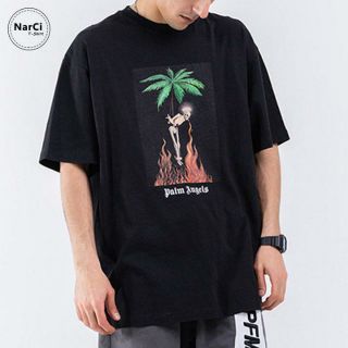 Áo phông unisex đẹp có hình in 3D Bộ Xương Palm Angels - Áo thun mát, giặt máy được