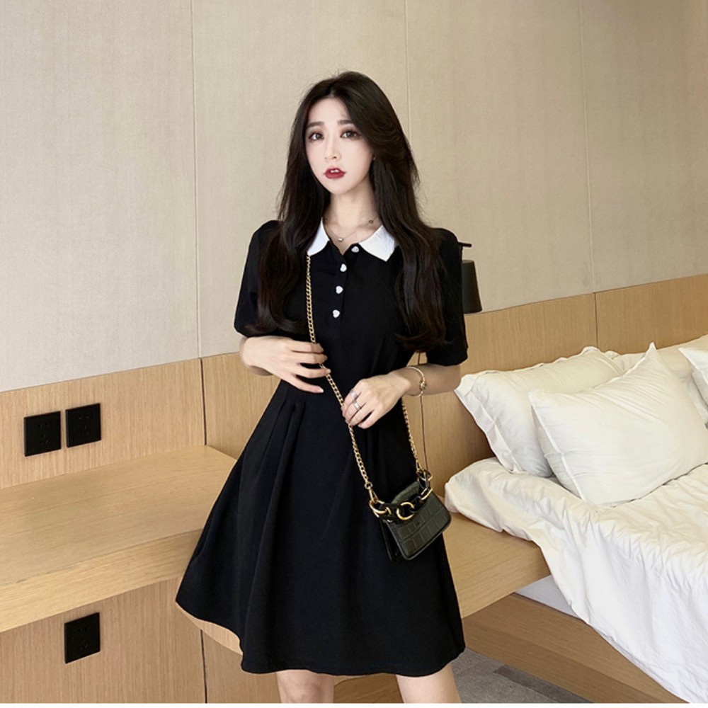 Váy nữ , váy nữ dáng chữ A polo cổ bẻ trẻ trung năng động phong cách hiện đại ATILA SHOP. | BigBuy360 - bigbuy360.vn