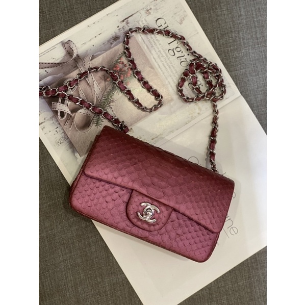 Túi xách cn da trănn thật size 20 si tuyển