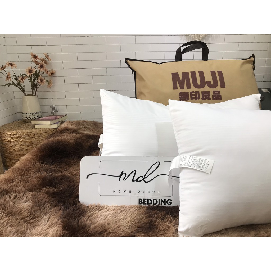 [Hot] Ruột gối nằm MUJI Xuất Khẩu Nhật Bản cao cấp MD.Decor - Chăn ga gối kích thước 50cmx70cm cao cấp