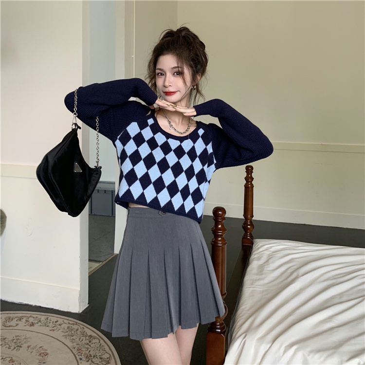 Porozi  Áo sweater dệt kim mỏng tay dài kiểu dáng thời trang phong cách Hàn Quốc dành cho nữ