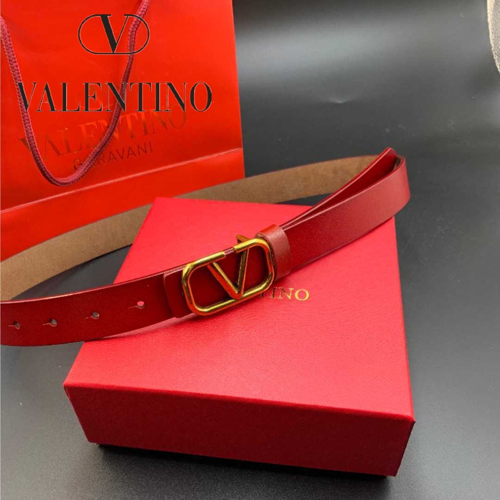 Thắt Lưng Valentino Vaentino! Hàng Có Sẵn! Thắt Lưng Da Bò Thật Unisex