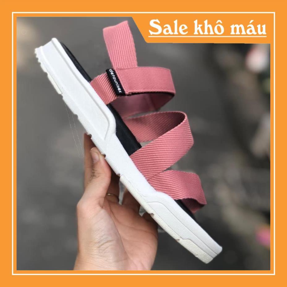 Giày sandal nữ DETA đế cao su liệu vả canvas siêu nhẹ dáng Unisex cho cả nam/nữ 1515 (FORM TO LỆCH 1 SZ) -new221