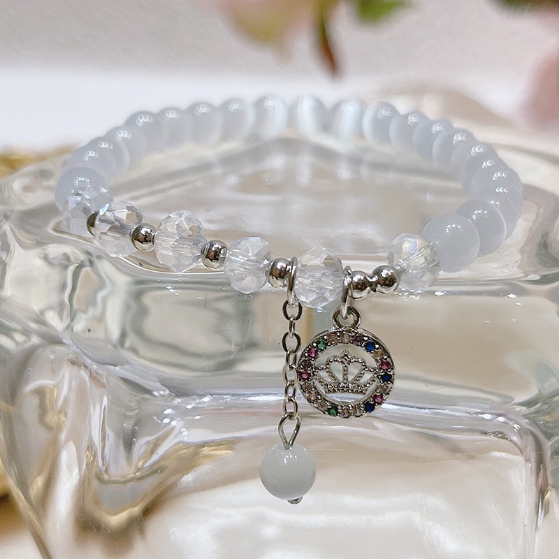 [Hàng Mới Về] Vòng Tay Đính Đá Opal Nhỏ Mặt Hình Đuôi Cá Ngôi Sao Và Đuôi Cá Tinh Tế Thời Trang Mùa Hè Cho Nữ