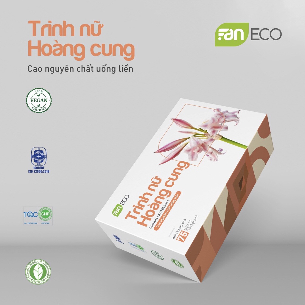 Cao trinh nữ hoàng cung Faneco tăng cường miễn dịch chống oxy hoá, hỗ trợ ngăn ngừa sự phát triển của u xơ, hộp 15 gói