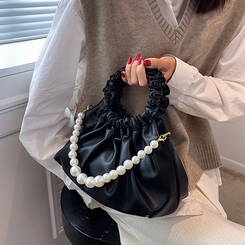 Túi Đeo Vai Xếp Ly Cầm Tay Thiết Kế niche Cho Nữ