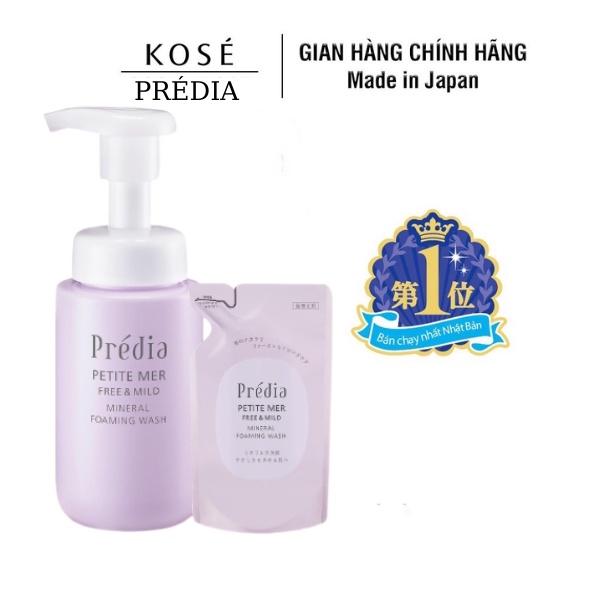 Sữa rửa mặt tạo bọt dành cho da khô - Prédia Petite Mer Free & Mild Mineral Foaming Wash