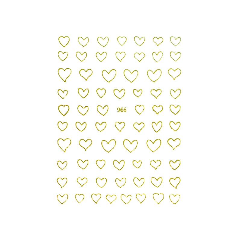 Nhãn Dán Trang Trí Móng Tay Hình Trái Tim Dễ Thương