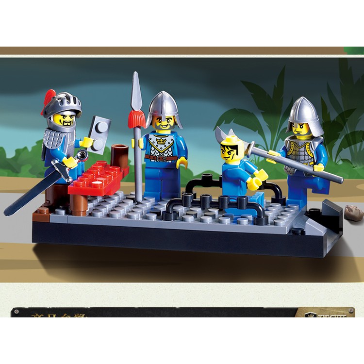 Đồ chơi lắp ráp xếp hình Non lego lính trung cổ minifigures hiệp sĩ đấu trường knights castle series enlighten 1014.