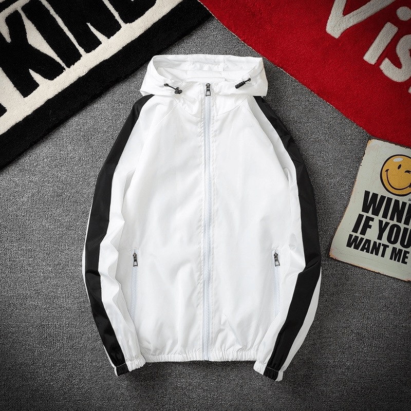 Áo khoác dù 2 lớp tay phối sọc cực đẹp hotrend dành cho các bạn trẻ MIDU FASHION