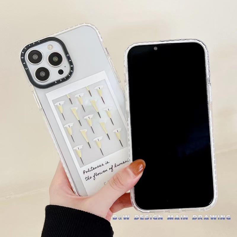 Ốp Điện Thoại Mềm Trong Suốt Chống Sốc In Hoa Đơn Giản Cho iPhone 13 12 11 Pro MAX IX XS MAX XR i6 6s i7 i8 Plus