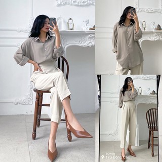 sơ mi lụa dài