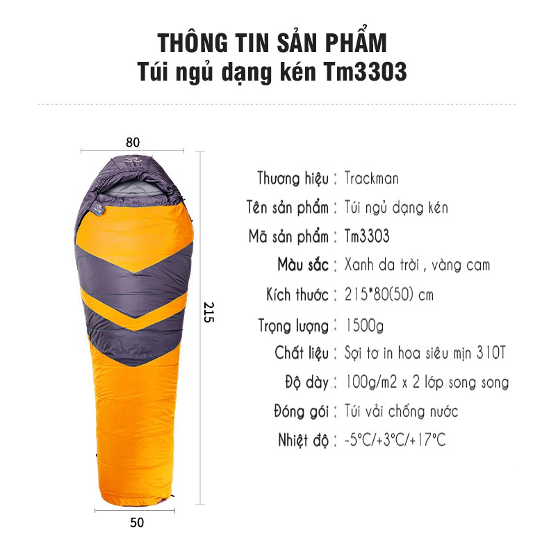 Túi ngủ con nhộng Trackman TM3303