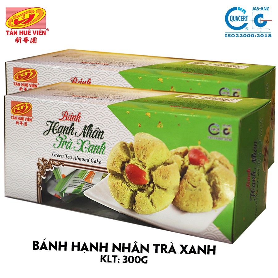 Bánh Hạnh Nhân Trà xanh Tân Huê Viên 300gr