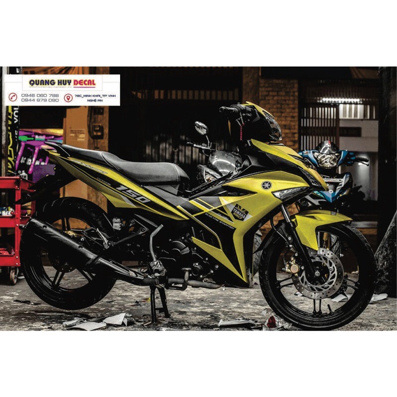 Tem Trùm Exciter 150 Vàng Đen,Team Decal Ex150 Y15ZR