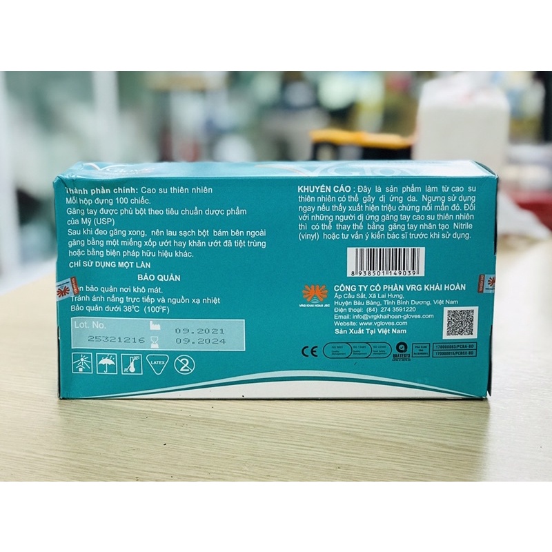 Găng Tay Y Tế Vglove Có Bột (100 Cái/Hộp)