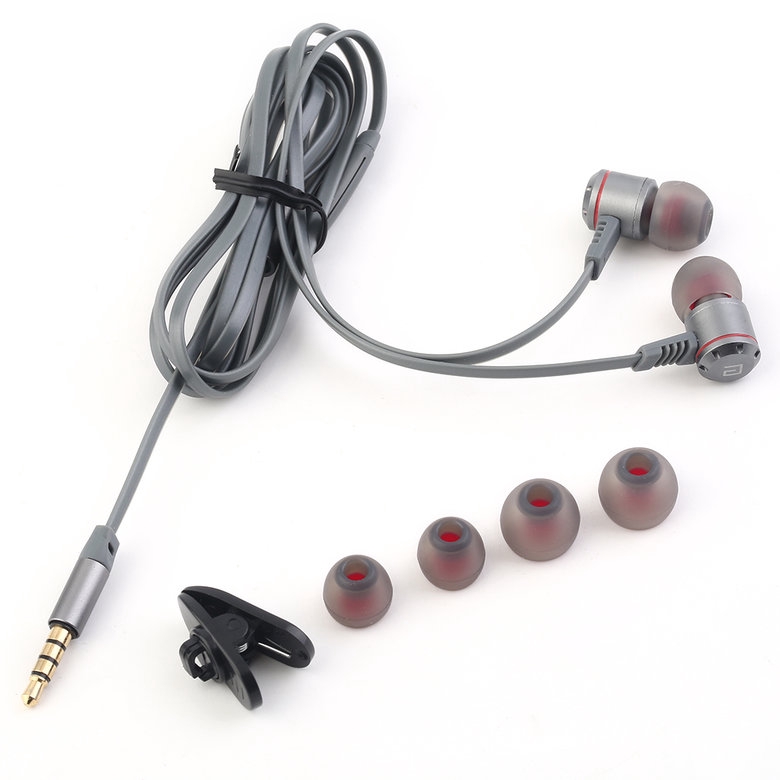 PK M410 Metal Earphone Wired Earbuds Super Bass Hifi Earphones Headset with Mic