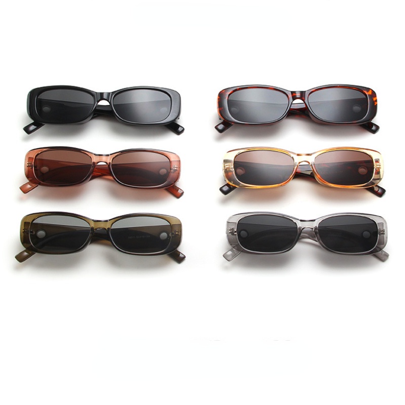 (JIUERBA) Kính Mát Thời Trang Phương Tây Gọng Oval Nhỏ Phong Cách Retro