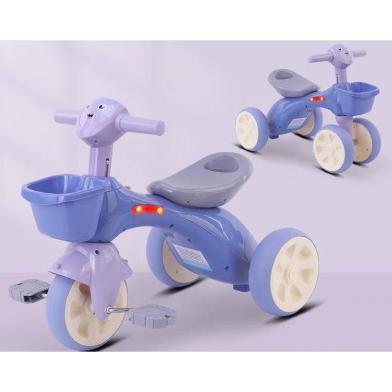 Xe đạp 3 bánh cho bé BabiboKids, xe chòi chân phù hợp cho bé từ 1 đến 5 tuồi có nhạc có đèn chất liệu nhựa an toàn