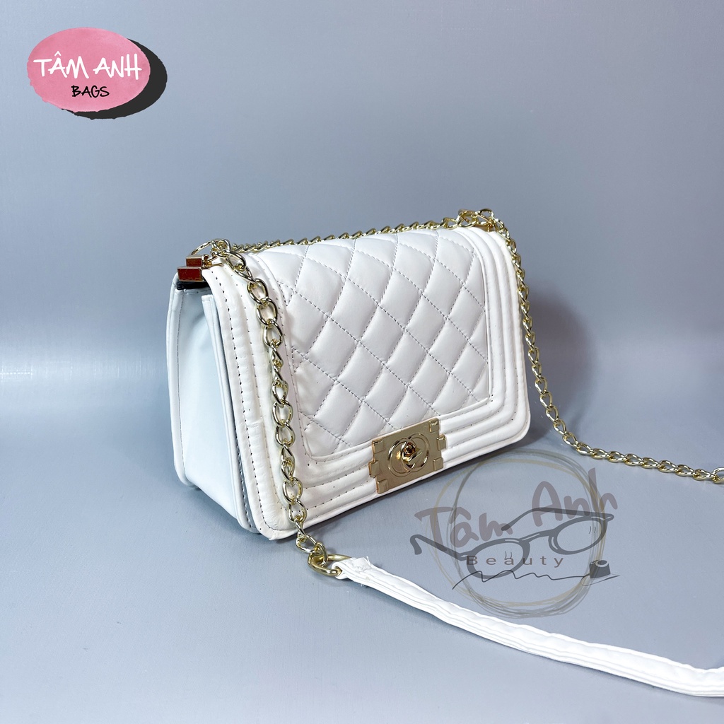 Thanh Lý Túi Xách Thời Trang Giá Rẻ Đeo Vai Đeo Chéo Boy Xích 2 màu Đen Trắng BOYVNX21