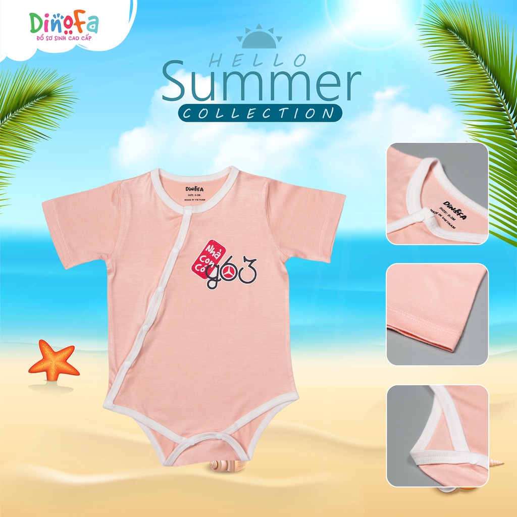Jumpsuit Trendy Cho Bé DINOFA Chất Liệu Cotton Mềm Mại Họa Tiết Dễ Thương