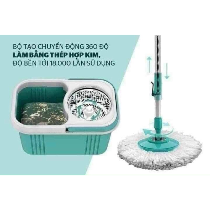 Bộ Lau Nhà Thông Minh Xoay 360 Độ Happy Time Tặng Kèm 1 Bông Lau Nhà