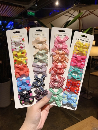 Set 10 Kẹp Tóc Nơ Dễ Thương Cho Bé Gái