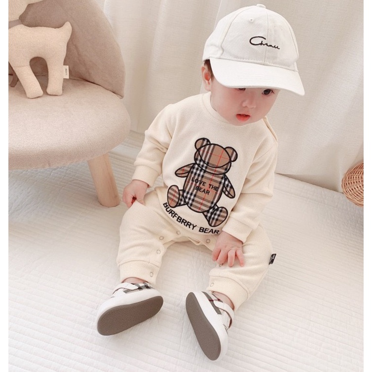 Bộ body len bé trai hình gấu chất đẹp - hàng Quảng Châu cao cấp