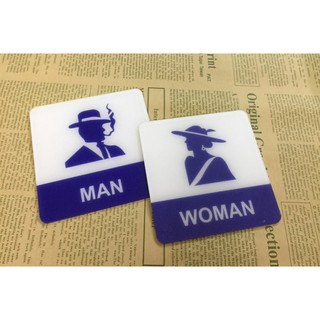 Biển báo toilet WC nam - nữ dán tường tiện dụng