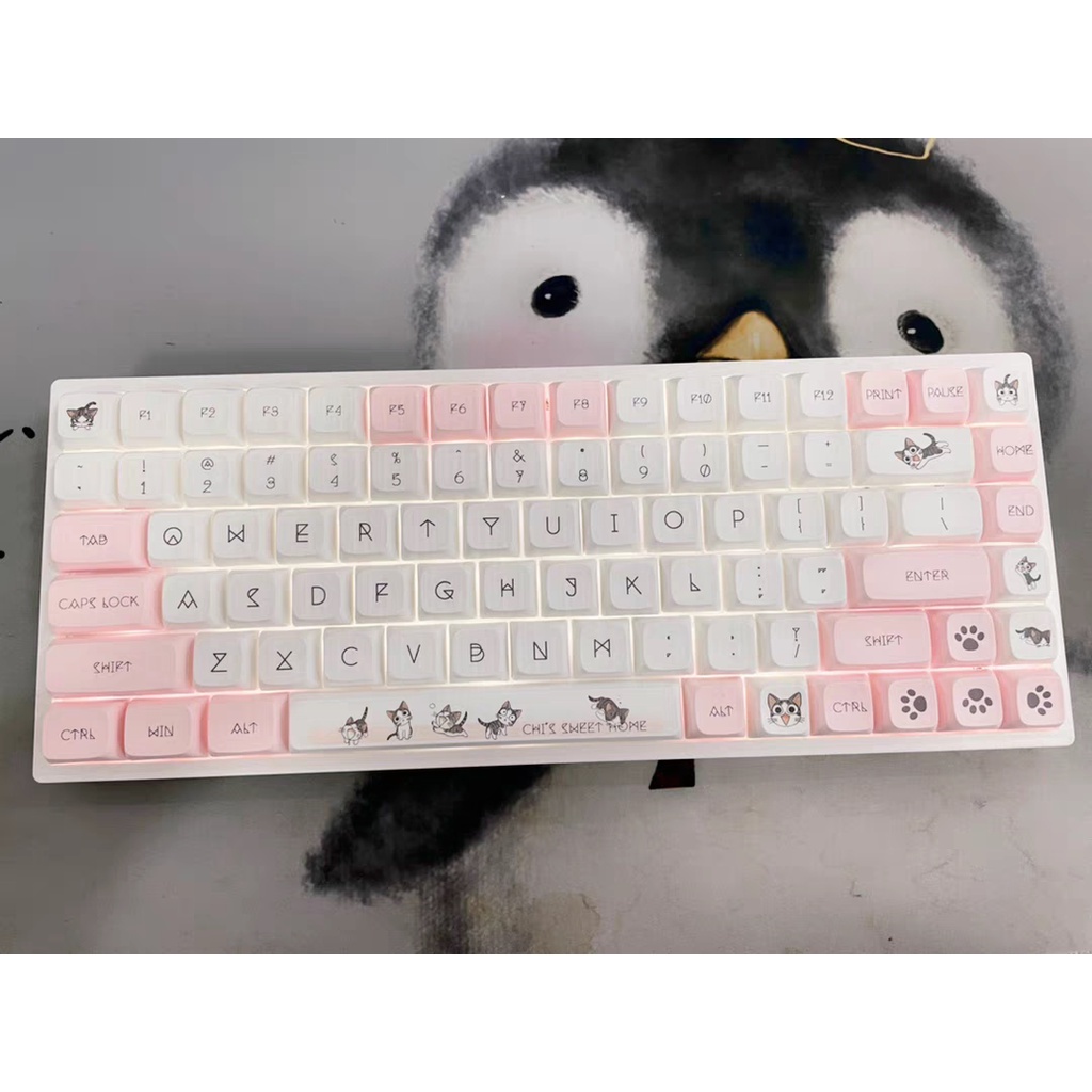 141 phím mèo keycap XDA Profile PBT Dye Sub bàn phím cơ keycap