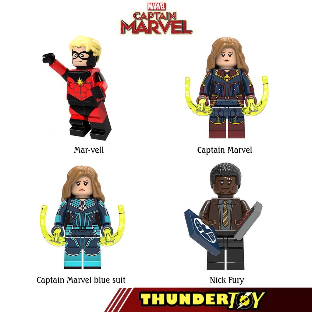 Minifigure nhân vật siêu anh hùng Captain Marvel