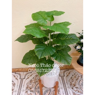 Cây trầu xanh giả 18 lá - 70cm kèm chậu