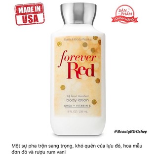 Bath & Body Works - sữa dưỡng thể : Forever Red