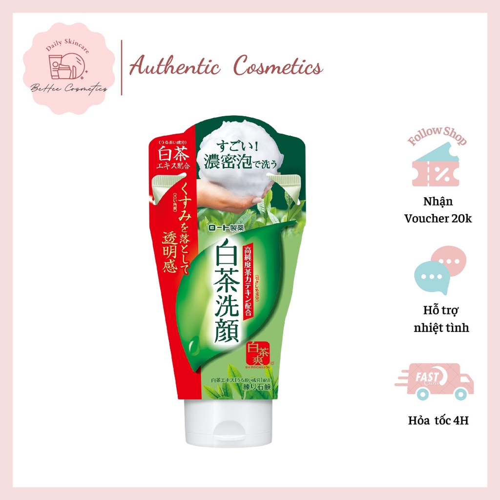 Sữa Rửa Mặt Trà Xanh Rohto Shirochasou Nhật Bản - 120g