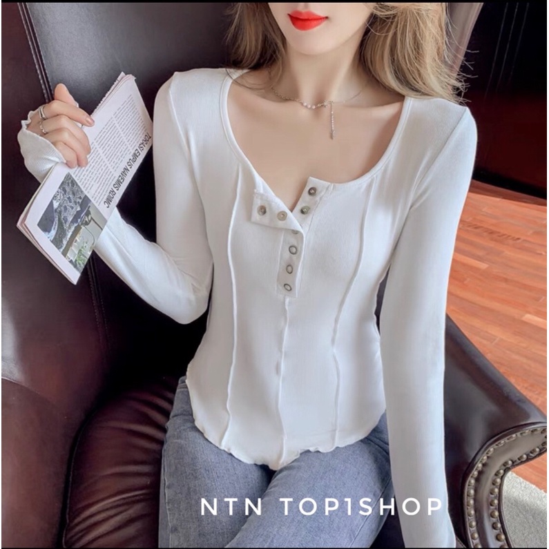 [ nhập mã NTN SHOP giảm tối đa 50k đơn 600k](Hàng xịn) Áo Tay dài Nút Bấm 3 sọc Shop NTN.