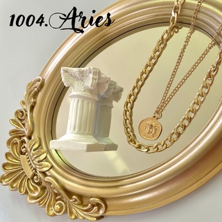 Dây chuyền nữ layer 2 lớp vàng cá tính-1004.aries
