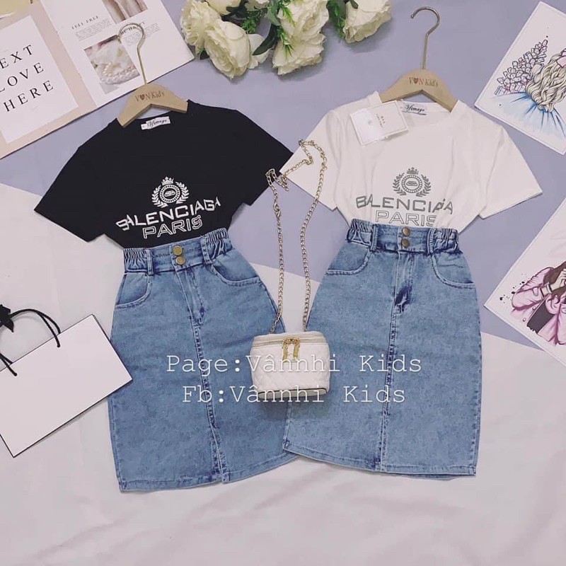 [Mã FAMAYFA2 giảm 10K đơn 50K] Set balen cv jean dài bé gái