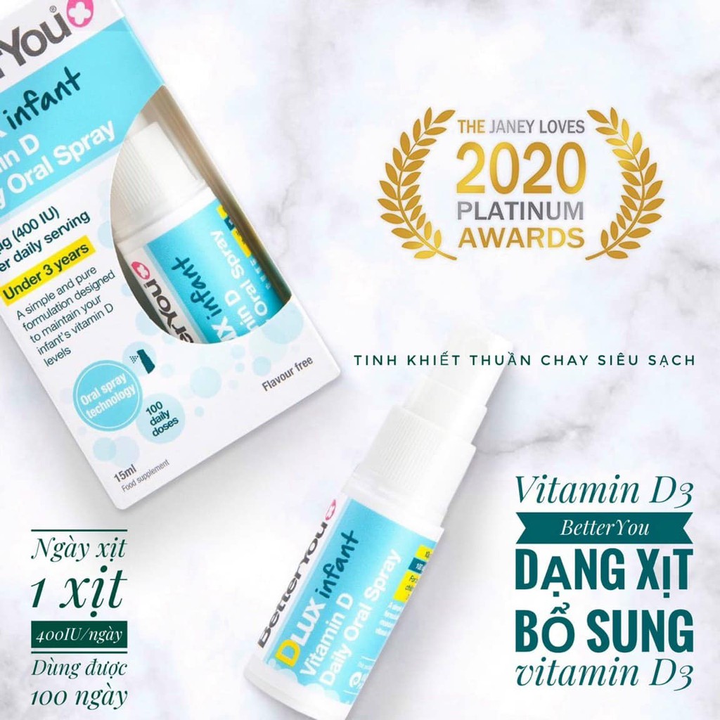 Vitamin D3 Dạng Xịt Dlux Better You